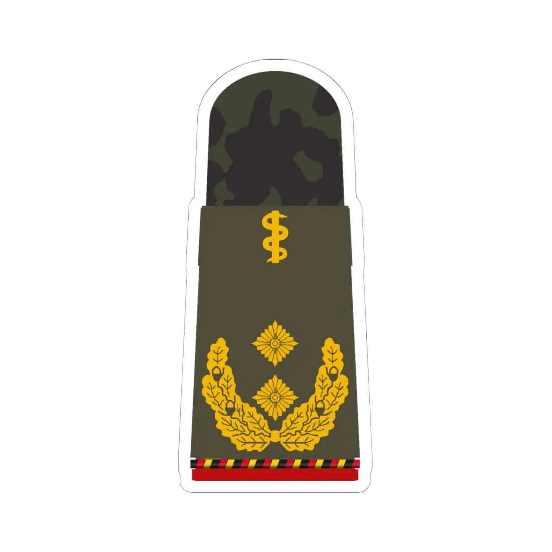 HA OS5 62b Generalstabsarzt a.D. HM R (Military Rank) STICKER Vinyl Kiss-Cut Decal 6 Inch White - The Sticker Space