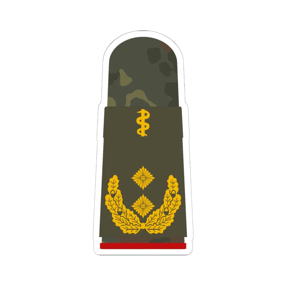 HA OS5 62b Generalstabsarzt HM L (Military Rank) STICKER Vinyl Kiss-Cut Decal 6 Inch White - The Sticker Space