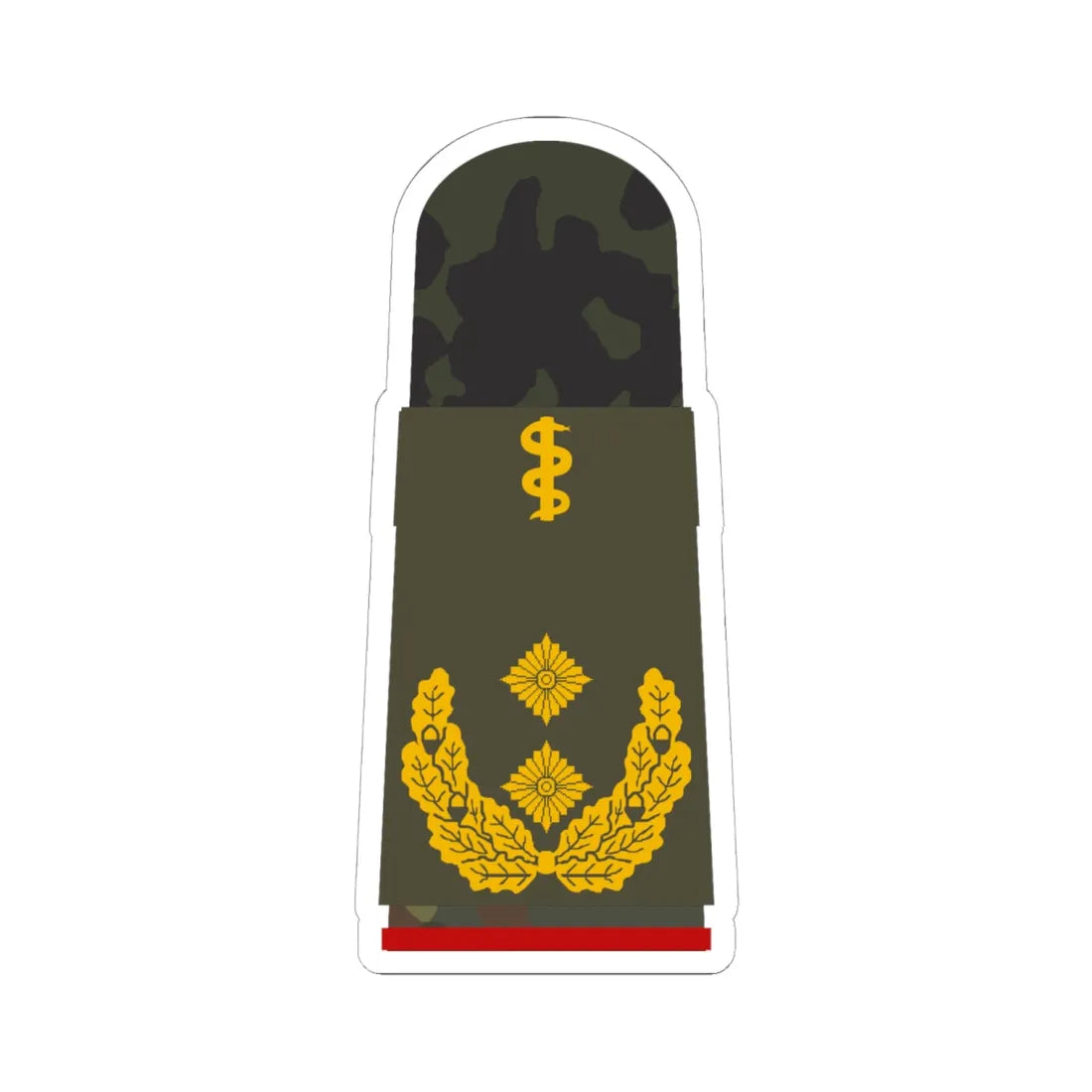 HA OS5 62b Generalstabsarzt HM R (Germany) (Military Rank) STICKER Vinyl Kiss-Cut Decal 6 Inch White - The Sticker Space