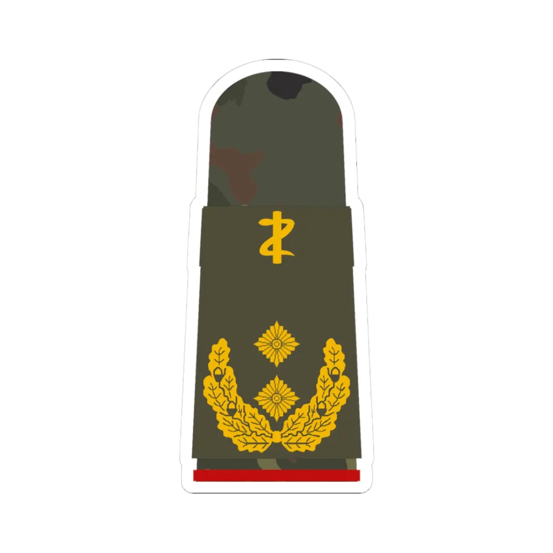 HA OS5 62c Generalstabsarzt ZM L (Military Rank) STICKER Vinyl Kiss-Cut Decal 3 Inch White - The Sticker Space