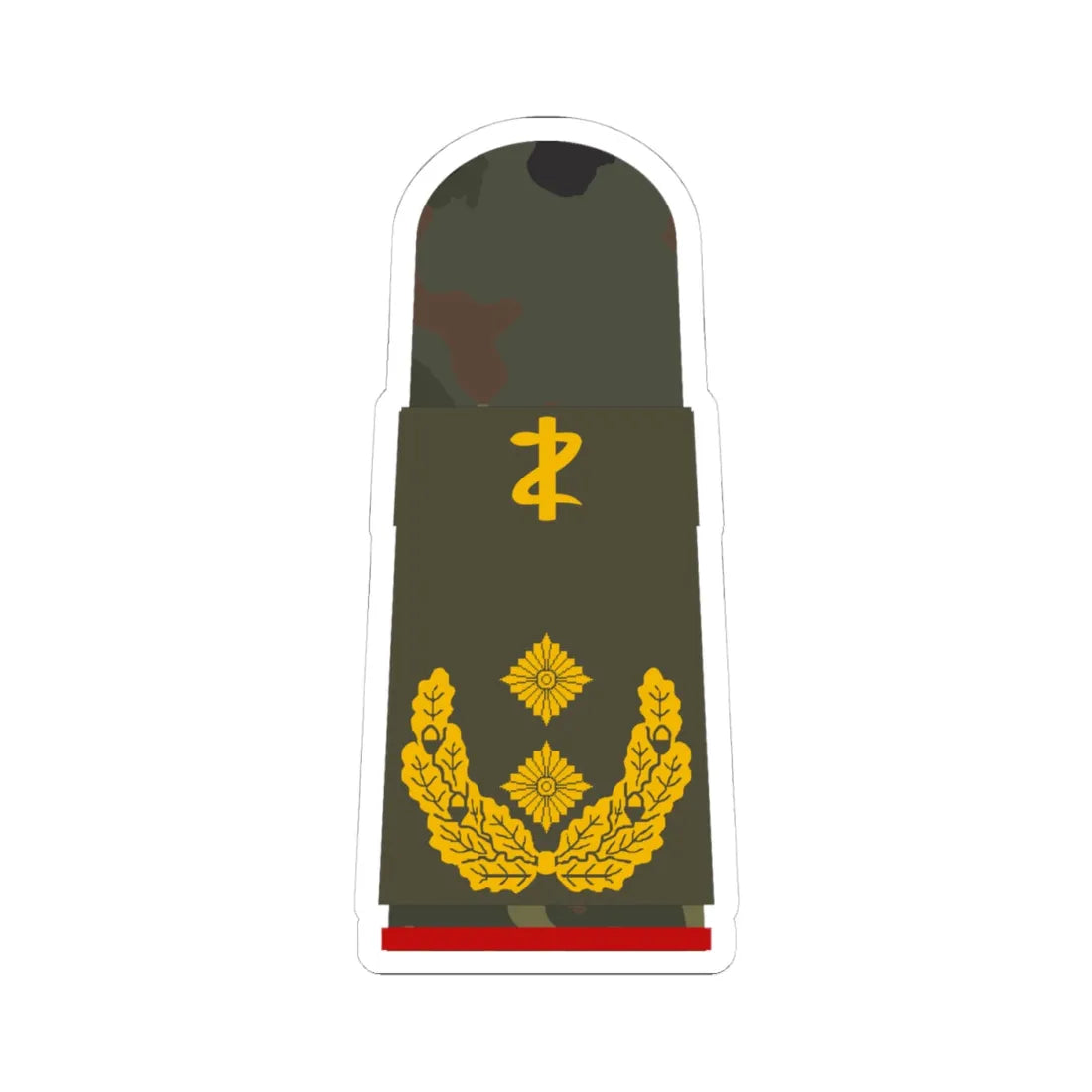 HA OS5 62c Generalstabsarzt ZM L (Military Rank) STICKER Vinyl Kiss-Cut Decal 4 Inch White - The Sticker Space
