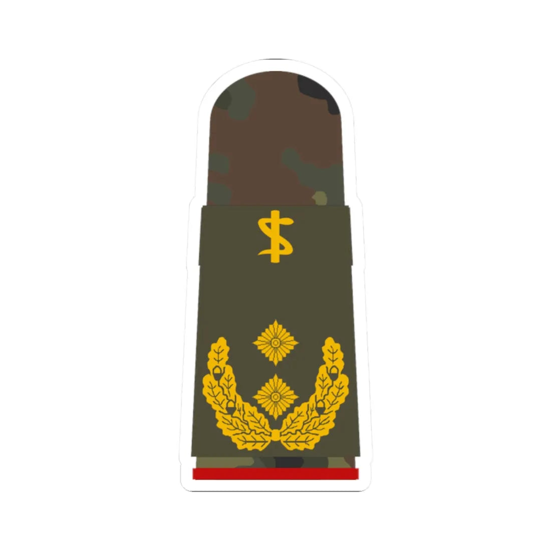 HA OS5 62c Generalstabsarzt ZM R (Military Rank) STICKER Vinyl Kiss-Cut Decal 2 Inch White - The Sticker Space