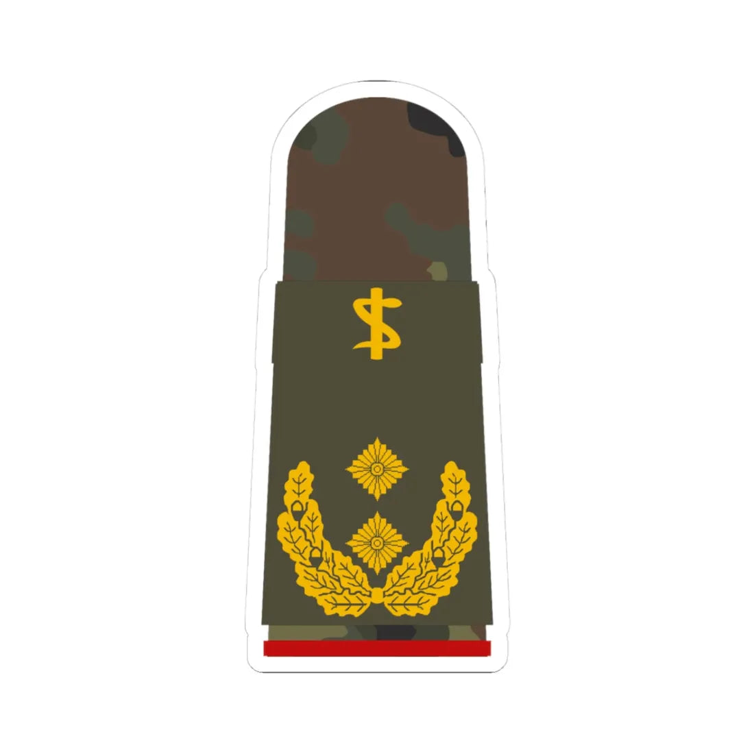 HA OS5 62c Generalstabsarzt ZM R (Military Rank) STICKER Vinyl Kiss-Cut Decal 3 Inch White - The Sticker Space