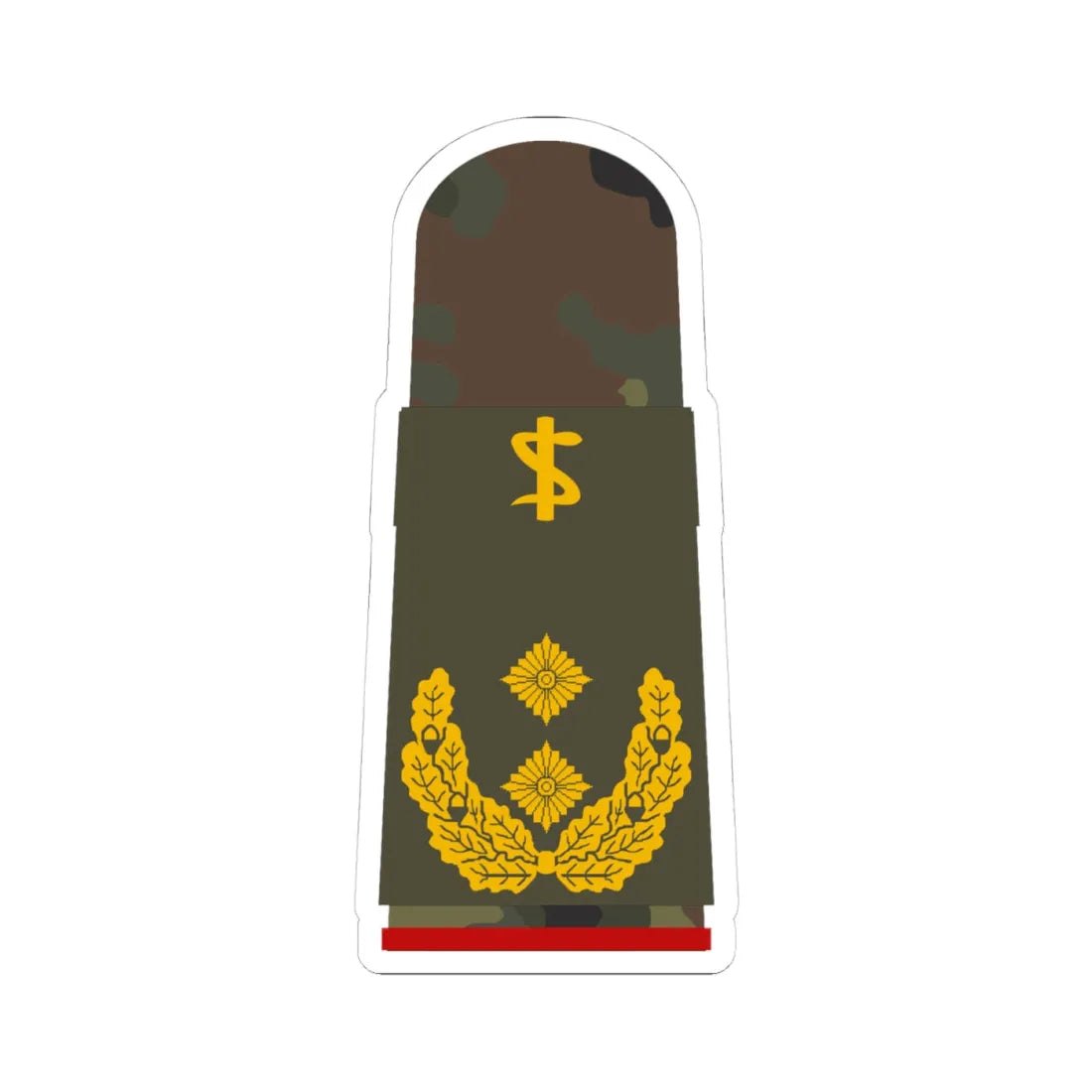 HA OS5 62c Generalstabsarzt ZM R (Military Rank) STICKER Vinyl Kiss-Cut Decal 4 Inch White - The Sticker Space