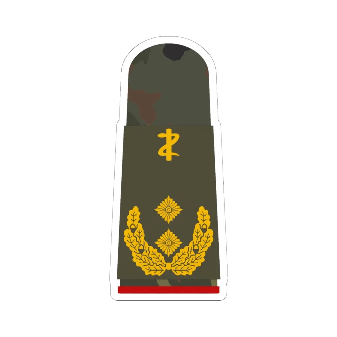 HA OS5 62c Generalstabsarzt ZMx L (Germany) (Military Rank) STICKER Vinyl Kiss-Cut Decal 6 Inch White - The Sticker Space