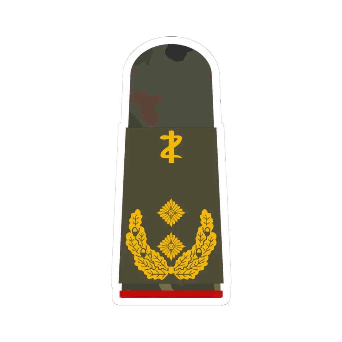HA OS5 62c Generalstabsarzt ZMx L (Military Rank) STICKER Vinyl Kiss-Cut Decal 3 Inch White - The Sticker Space