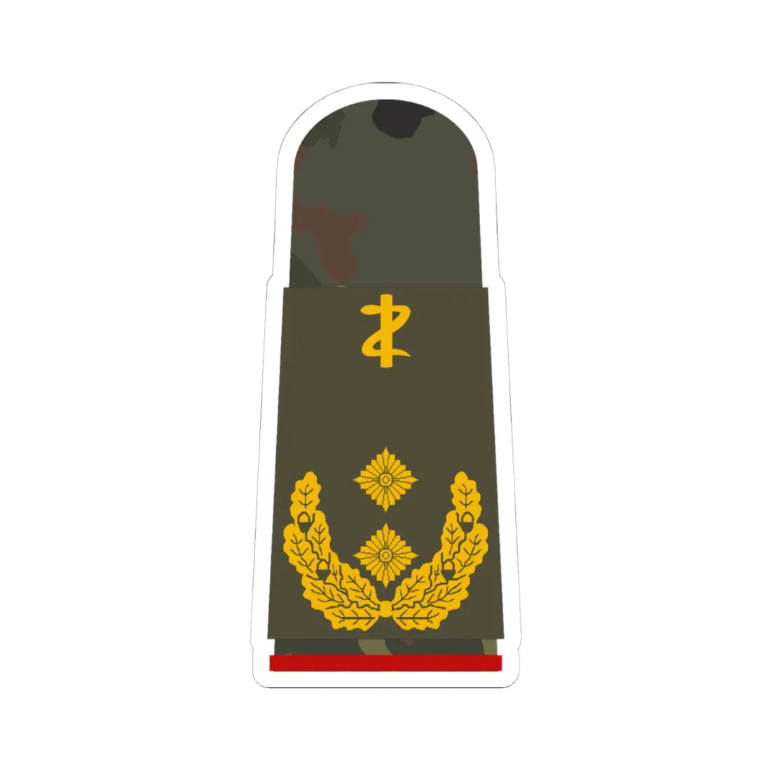 HA OS5 62c Generalstabsarzt ZMx L (Military Rank) STICKER Vinyl Kiss-Cut Decal 4 Inch White - The Sticker Space