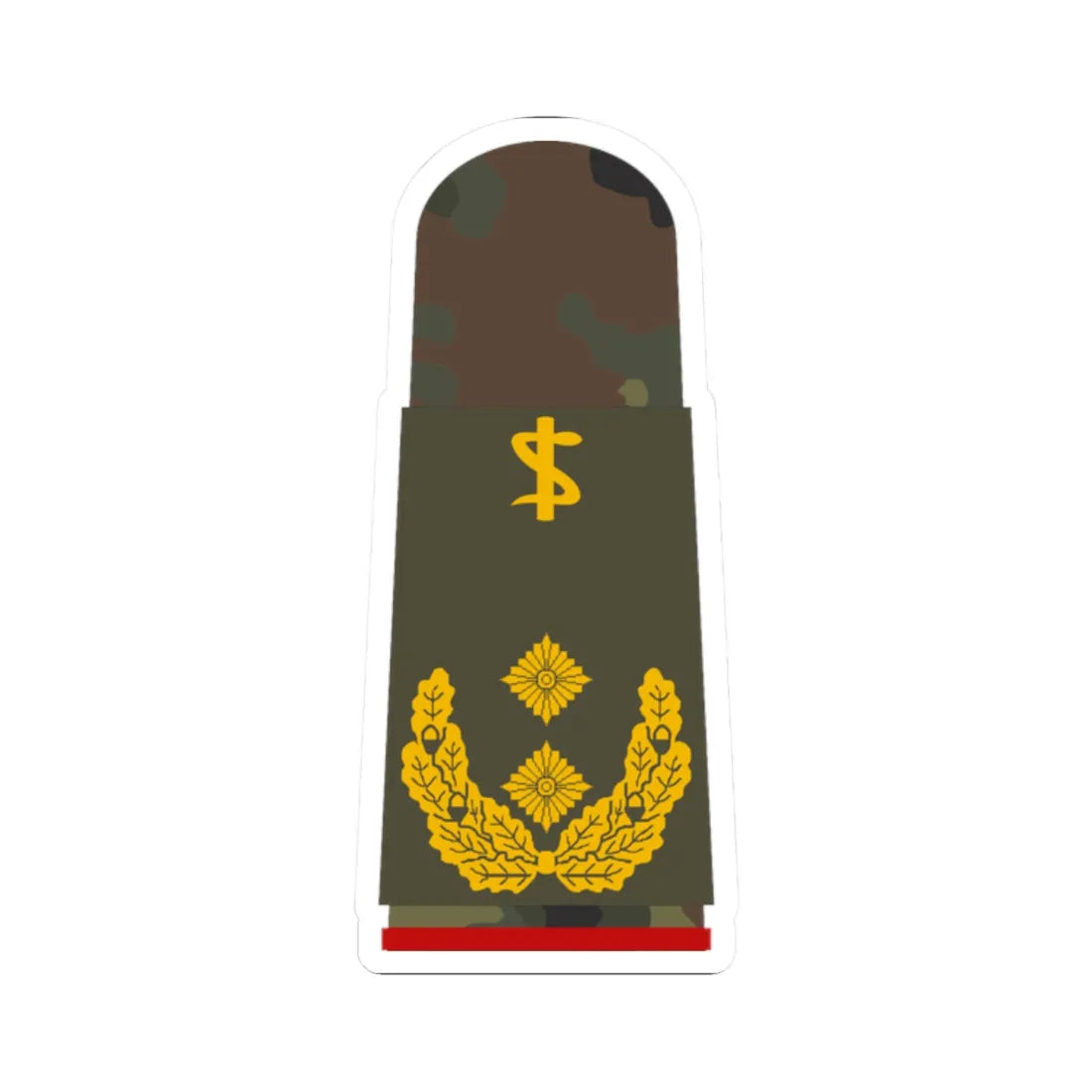 HA OS5 62c Generalstabsarzt ZMx R (Military Rank) STICKER Vinyl Kiss-Cut Decal 2 Inch White - The Sticker Space