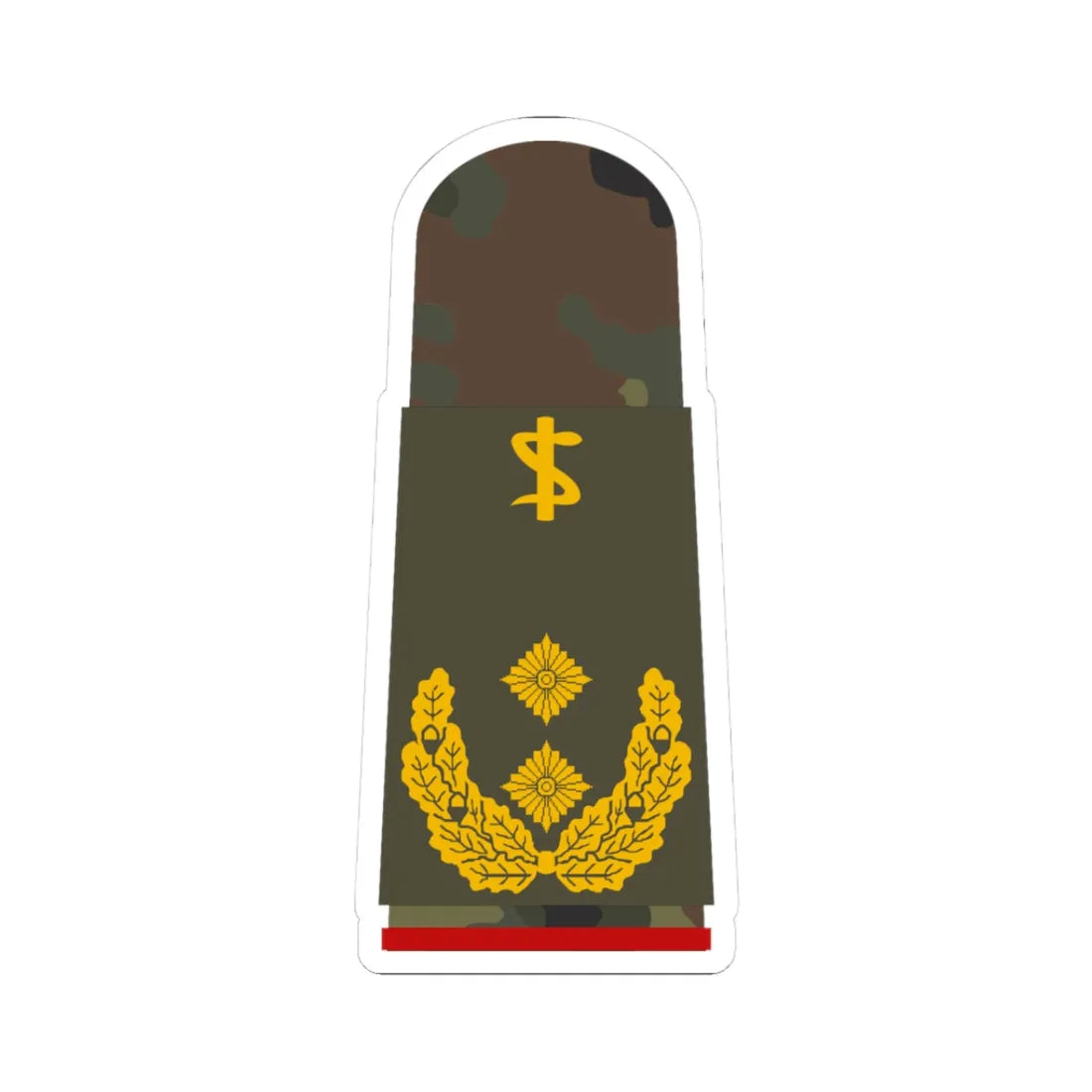 HA OS5 62c Generalstabsarzt ZMx R (Military Rank) STICKER Vinyl Kiss-Cut Decal 3 Inch White - The Sticker Space