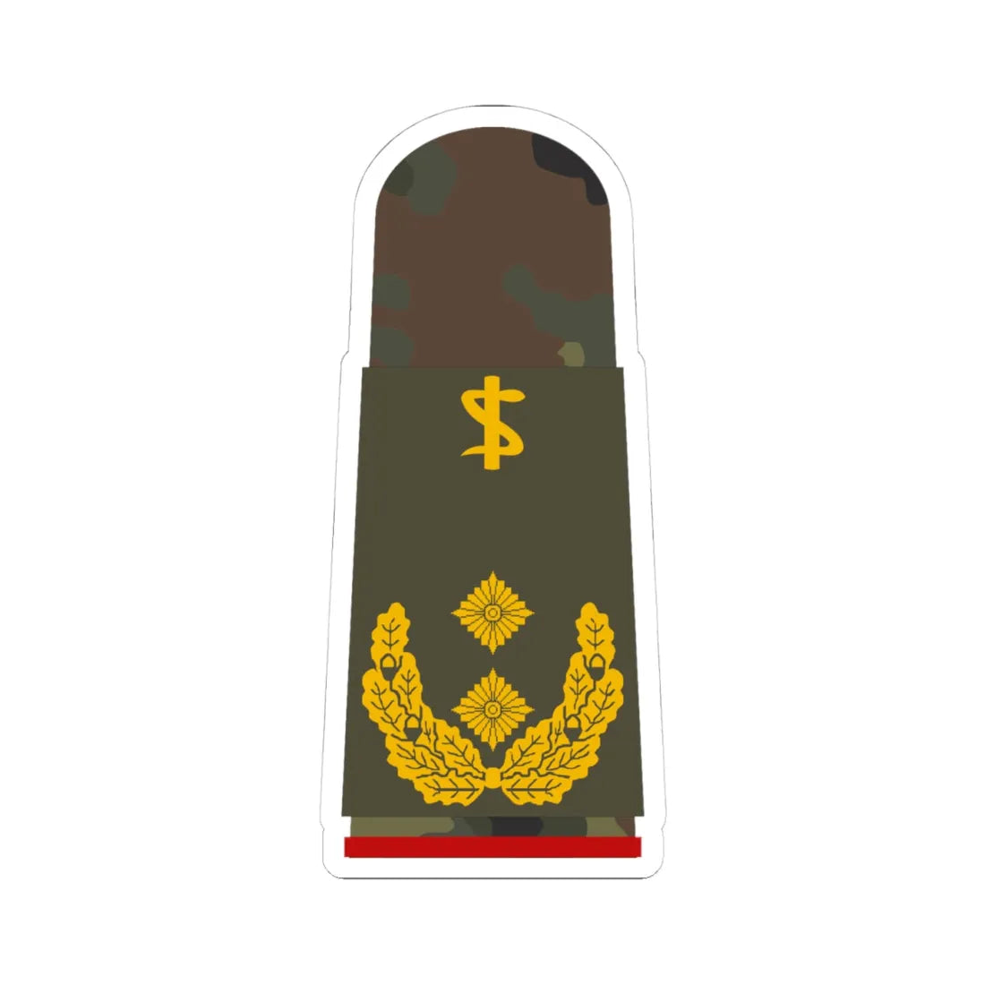 HA OS5 62c Generalstabsarzt ZMx R (Military Rank) STICKER Vinyl Kiss-Cut Decal 4 Inch White - The Sticker Space