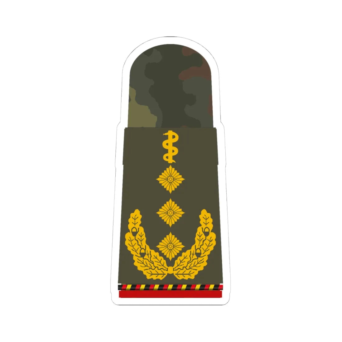 HA OS5 63b Generaloberstabsarzt a.D. HM L (Military Rank) STICKER Vinyl Kiss-Cut Decal 4 Inch White - The Sticker Space