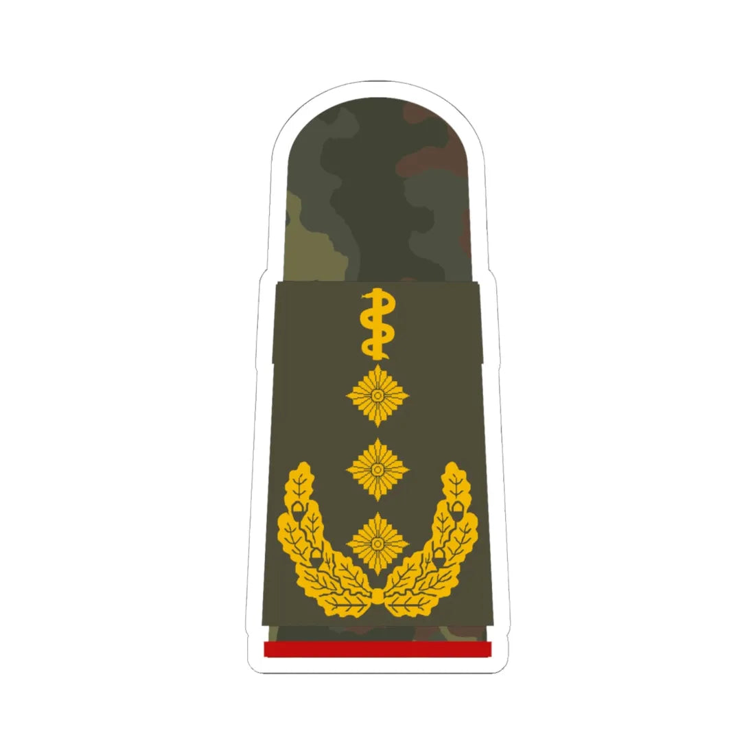 HA OS5 63b Generaloberstabsarzt HM L (Military Rank) STICKER Vinyl Kiss-Cut Decal 6 Inch White - The Sticker Space