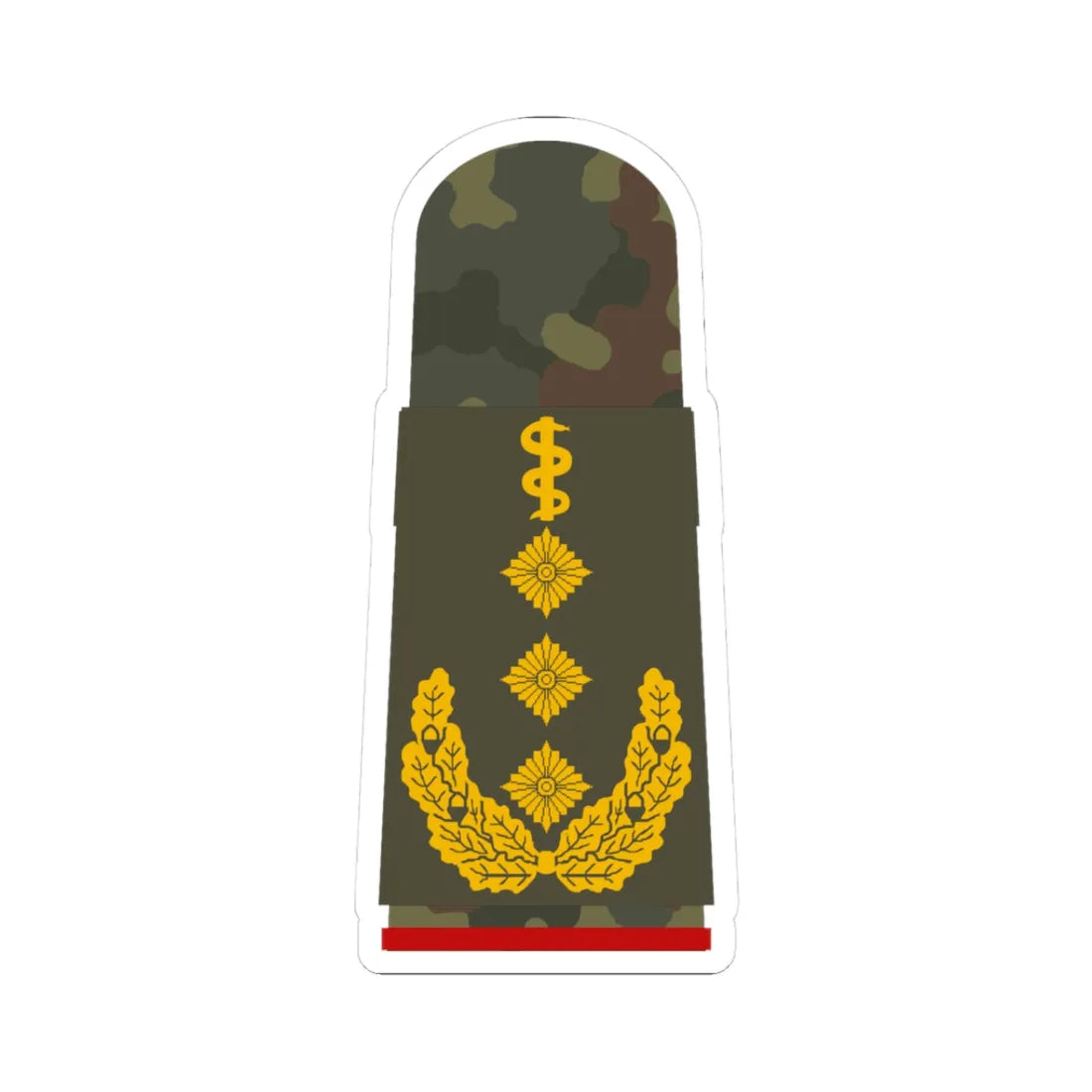 HA OS5 63b Generaloberstabsarzt HM R (Military Rank) STICKER Vinyl Kiss-Cut Decal 3 Inch White - The Sticker Space