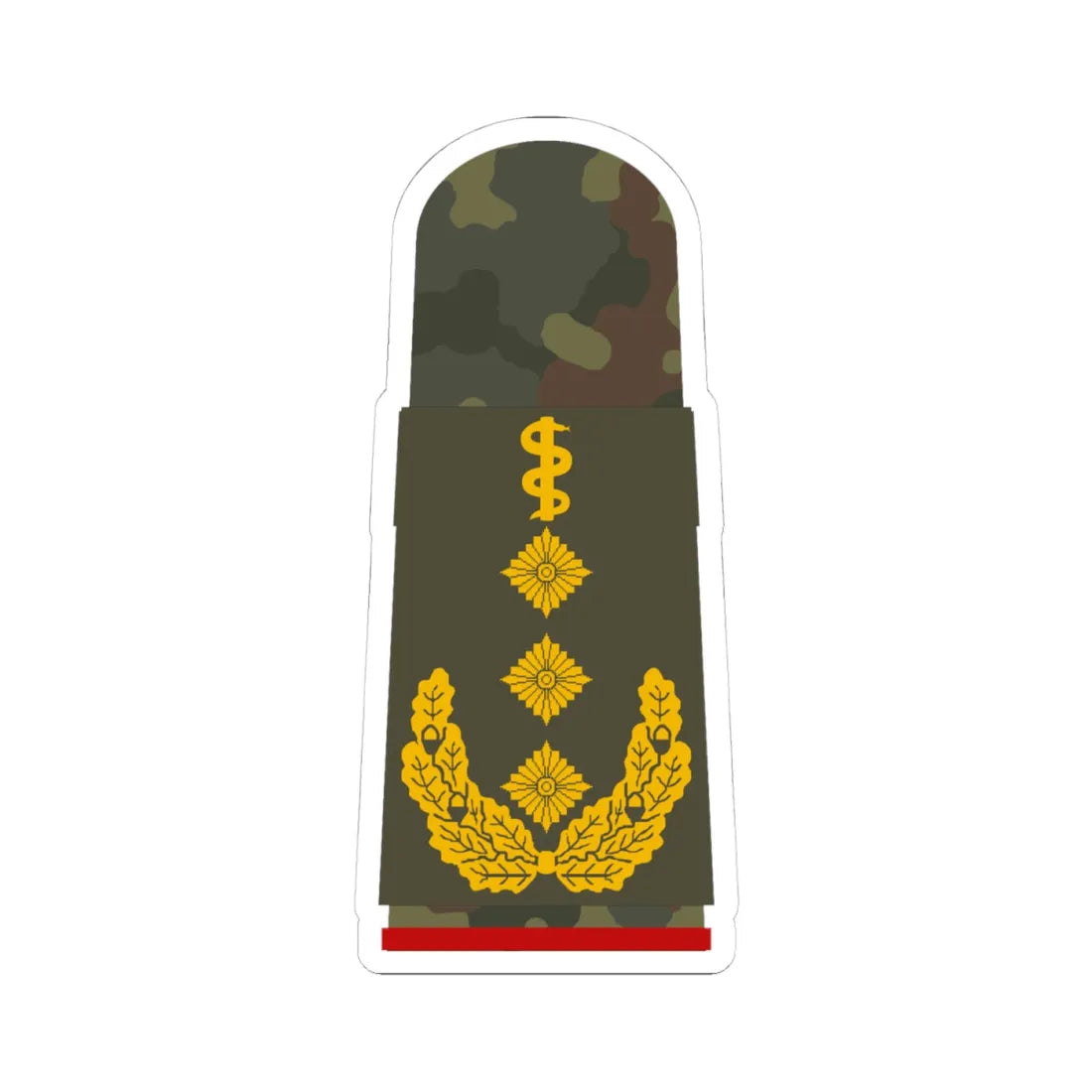 HA OS5 63b Generaloberstabsarzt HM R (Military Rank) STICKER Vinyl Kiss-Cut Decal 4 Inch White - The Sticker Space
