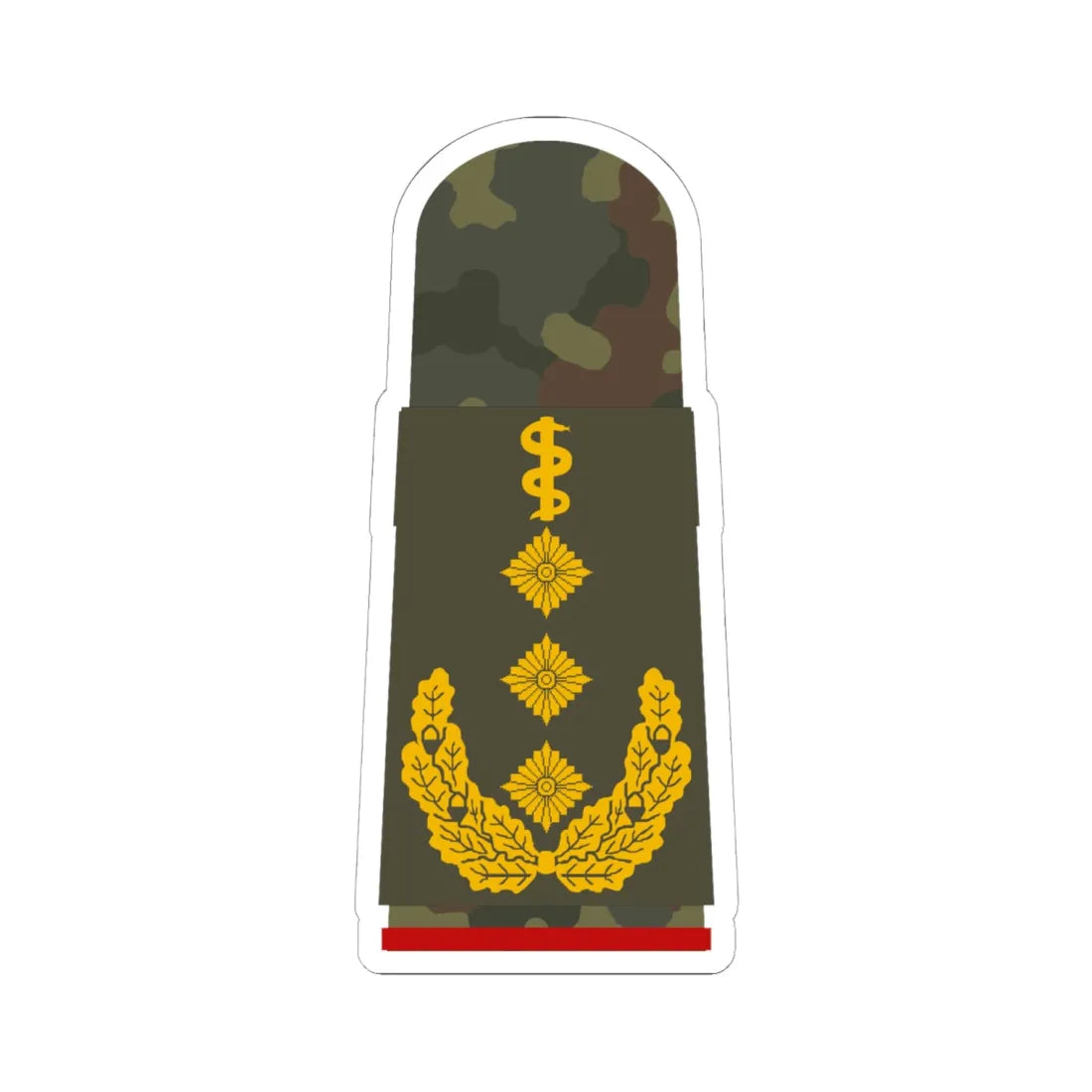 HA OS5 63b Generaloberstabsarzt HM R (Military Rank) STICKER Vinyl Kiss-Cut Decal 6 Inch White - The Sticker Space