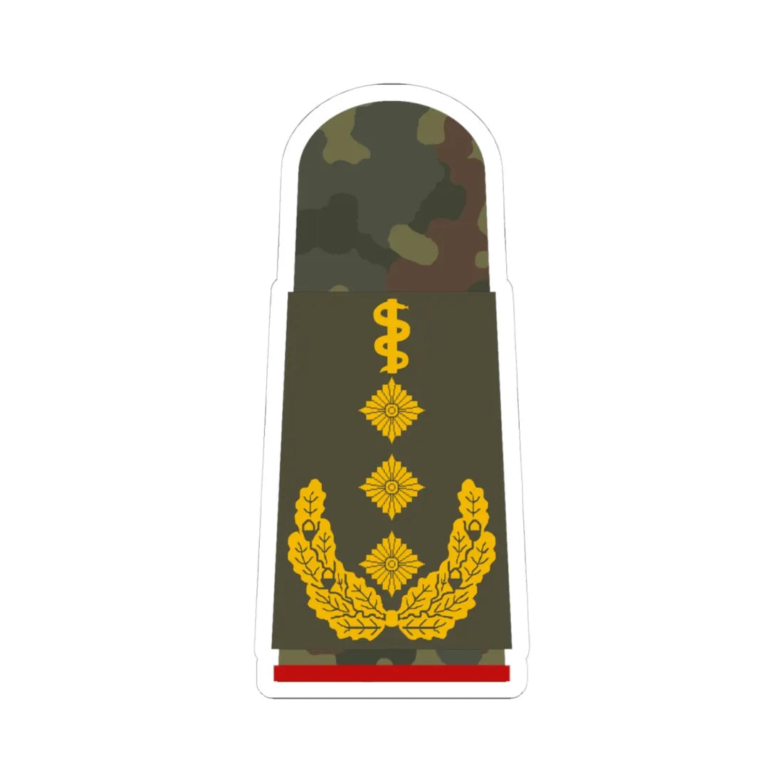 HA OS5 63b Generaloberstabsarzt HMx R (Germany) (Military Rank) STICKER Vinyl Kiss-Cut Decal 4 Inch White - The Sticker Space
