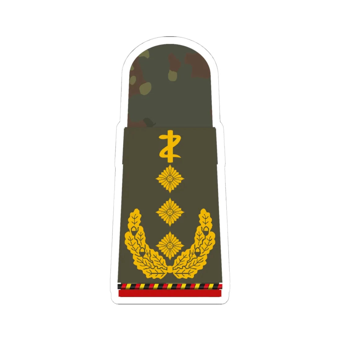 HA OS5 63c Generaloberstabsarzt a.D. ZM L (Military Rank) STICKER Vinyl Kiss-Cut Decal 4 Inch White - The Sticker Space