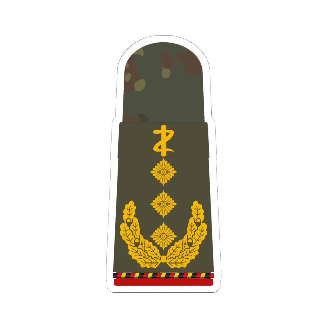 HA OS5 63c Generaloberstabsarzt a.D. ZM L (Military Rank) STICKER Vinyl Kiss-Cut Decal 6 Inch White - The Sticker Space