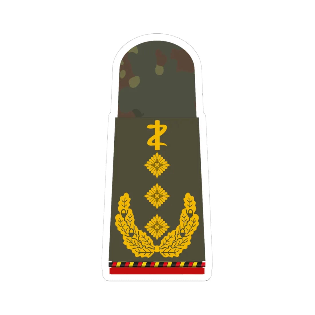 HA OS5 63c Generaloberstabsarzt a.D. ZMx L (Military Rank) STICKER Vinyl Kiss-Cut Decal 3 Inch White - The Sticker Space