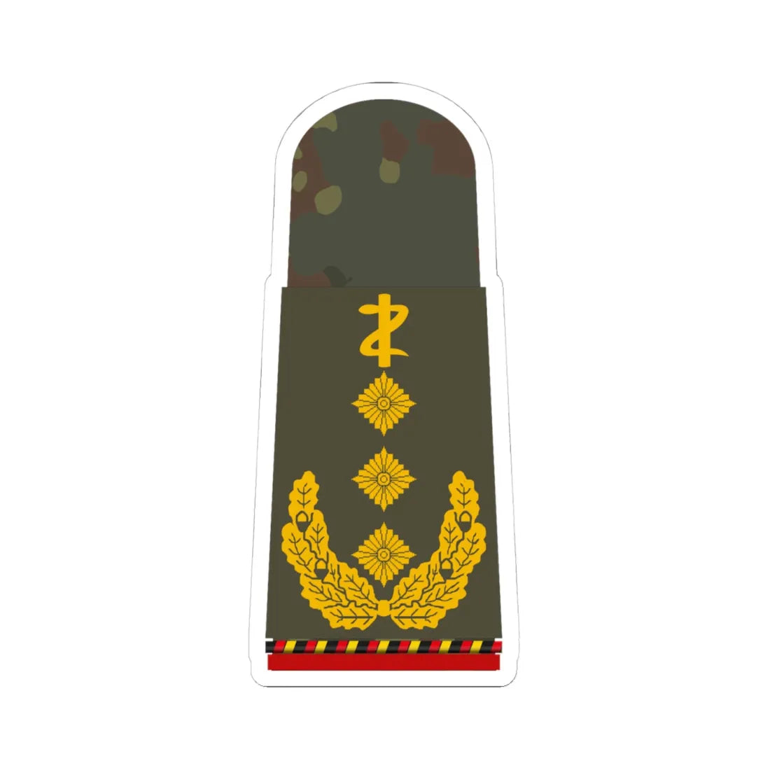 HA OS5 63c Generaloberstabsarzt a.D. ZMx L (Military Rank) STICKER Vinyl Kiss-Cut Decal 4 Inch White - The Sticker Space