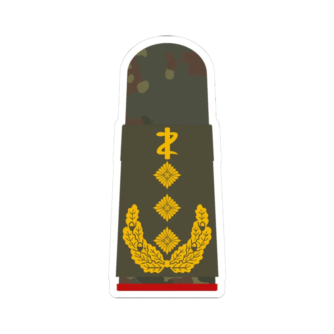 HA OS5 63c Generaloberstabsarzt ZM L (Military Rank) STICKER Vinyl Kiss-Cut Decal 3 Inch White - The Sticker Space