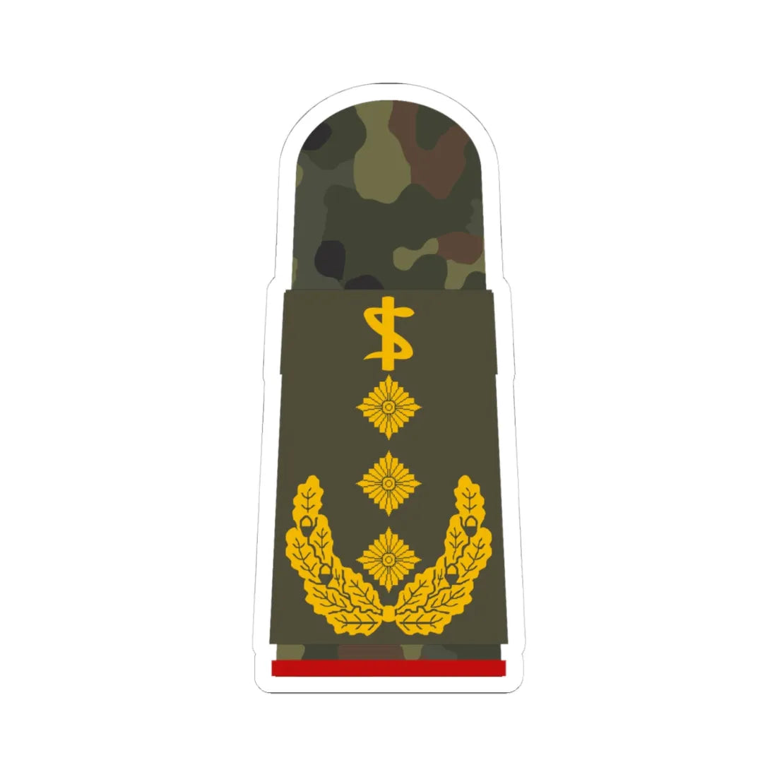 HA OS5 63c Generaloberstabsarzt ZM R (Military Rank) STICKER Vinyl Kiss-Cut Decal 4 Inch White - The Sticker Space