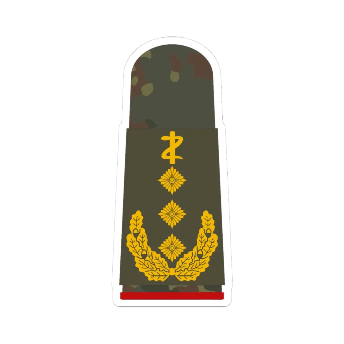 HA OS5 63c Generaloberstabsarzt ZMx L (Germany) (Military Rank) STICKER Vinyl Kiss-Cut Decal 3 Inch White - The Sticker Space