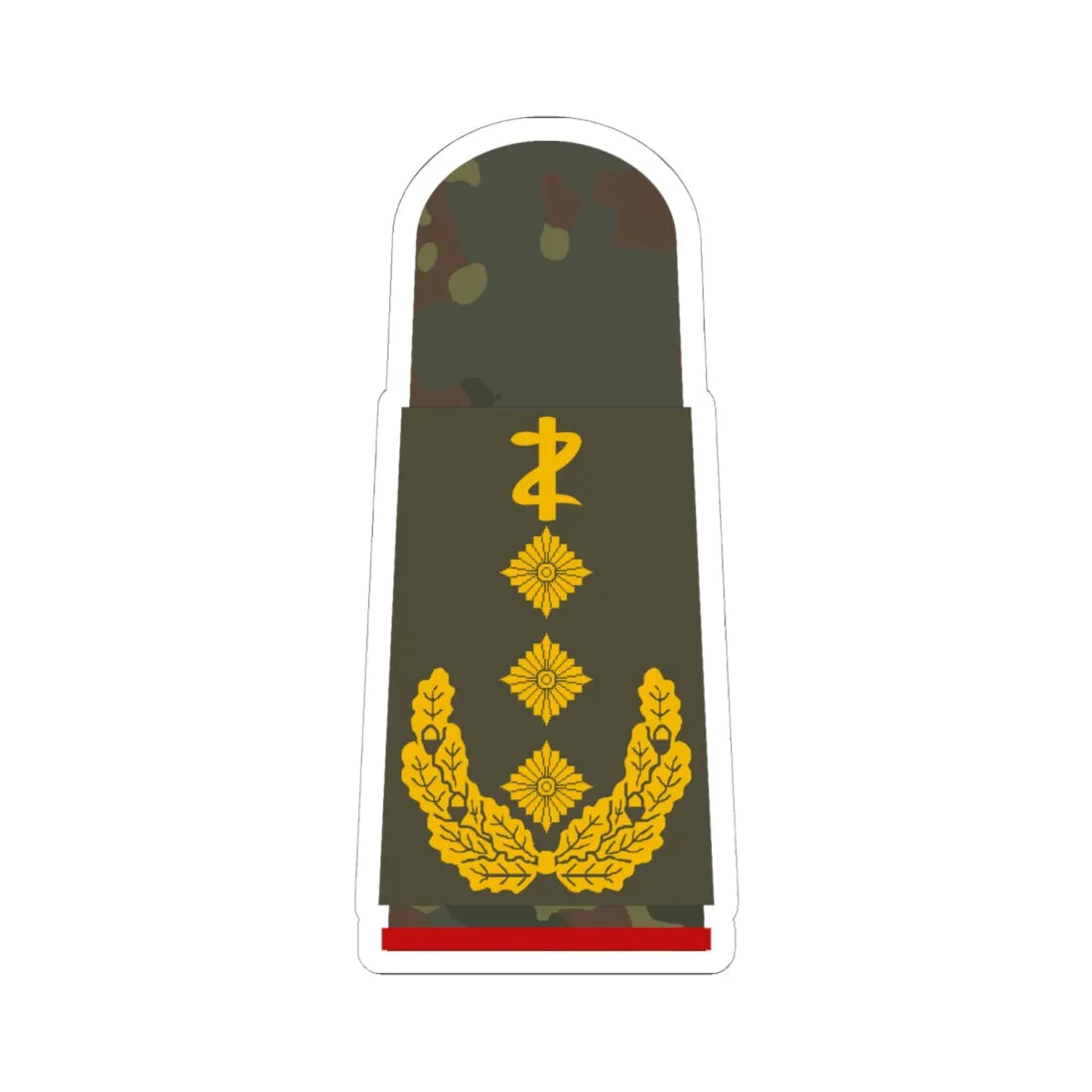 HA OS5 63c Generaloberstabsarzt ZMx L (Germany) (Military Rank) STICKER Vinyl Kiss-Cut Decal 6 Inch White - The Sticker Space