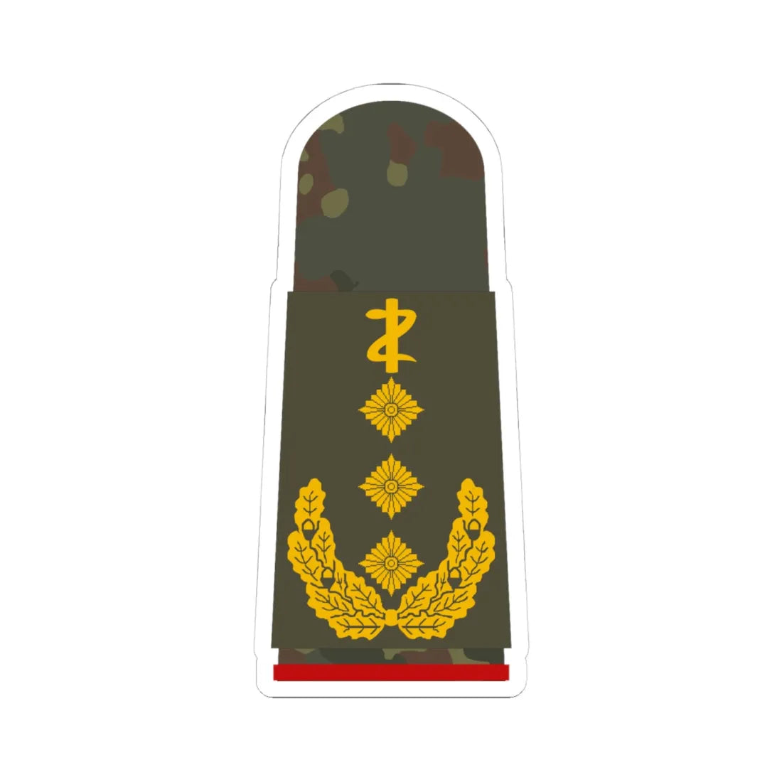 HA OS5 63c Generaloberstabsarzt ZMx L (Military Rank) STICKER Vinyl Kiss-Cut Decal 4 Inch White - The Sticker Space