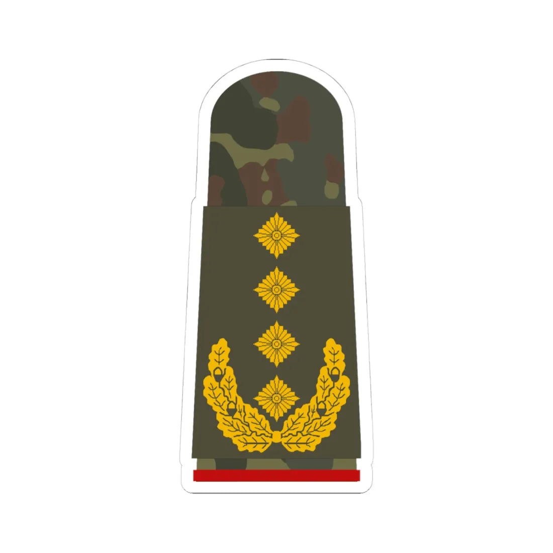 HA OS5 64 General (Germany) (Military Rank) STICKER Vinyl Kiss-Cut Decal 4 Inch White - The Sticker Space