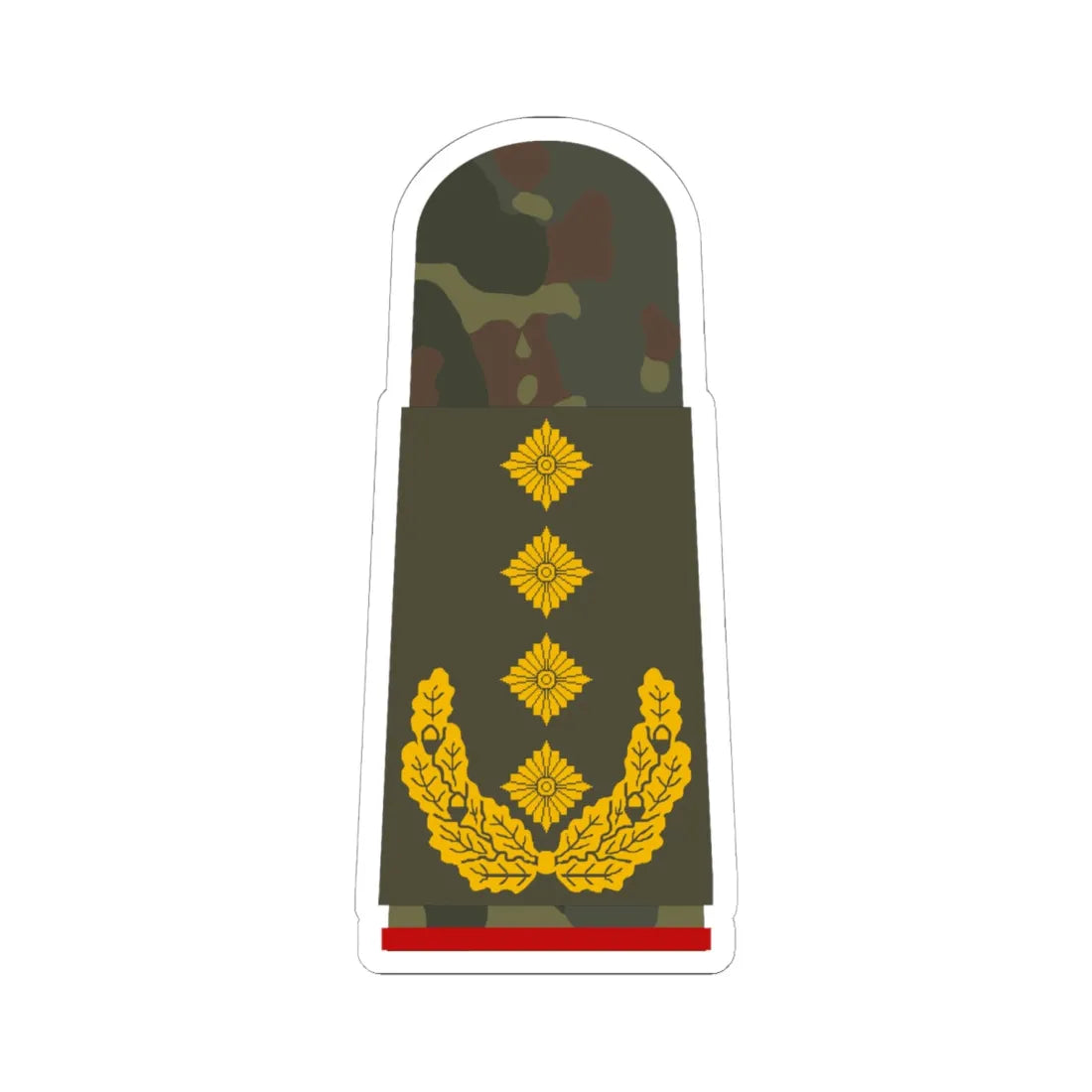 HA OS5 64 General (Germany) (Military Rank) STICKER Vinyl Kiss-Cut Decal 6 Inch White - The Sticker Space