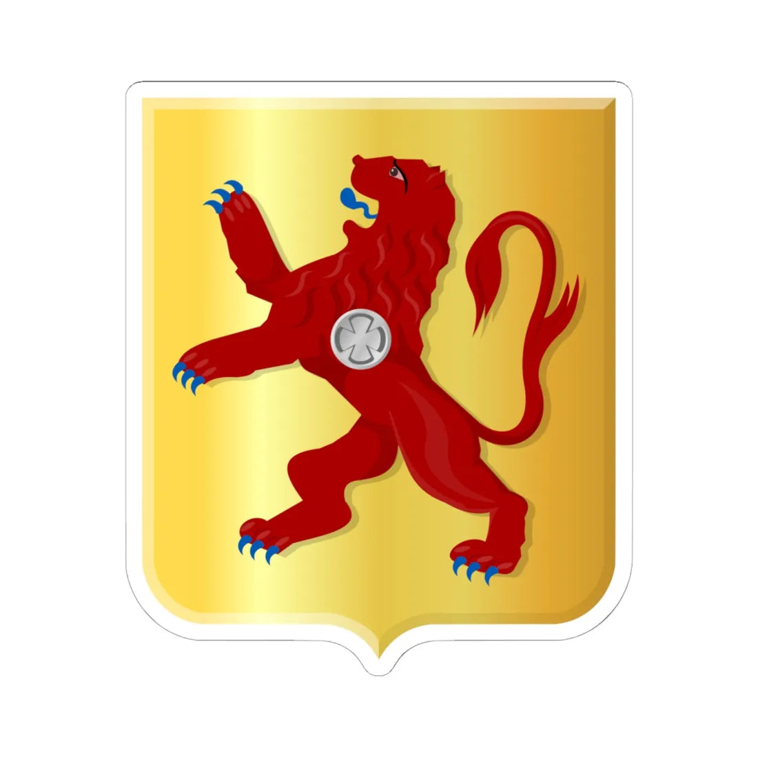 Haamstede heerlijkheidswapen (Netherlands) (Coat of Arms) STICKER Vinyl Kiss-Cut Decal 6 Inch White - The Sticker Space