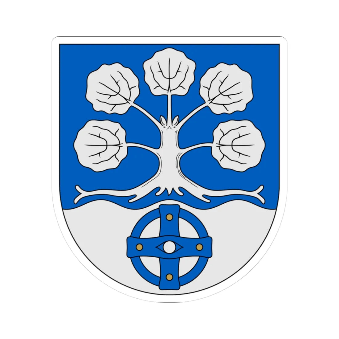 Haapavesi.vaakuna (Finland) (Coat of Arms) STICKER Vinyl Kiss-Cut Decal 3 Inch White - The Sticker Space