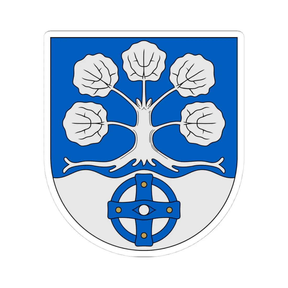 Haapavesi.vaakuna (Finland) (Coat of Arms) STICKER Vinyl Kiss-Cut Decal 4 Inch White - The Sticker Space