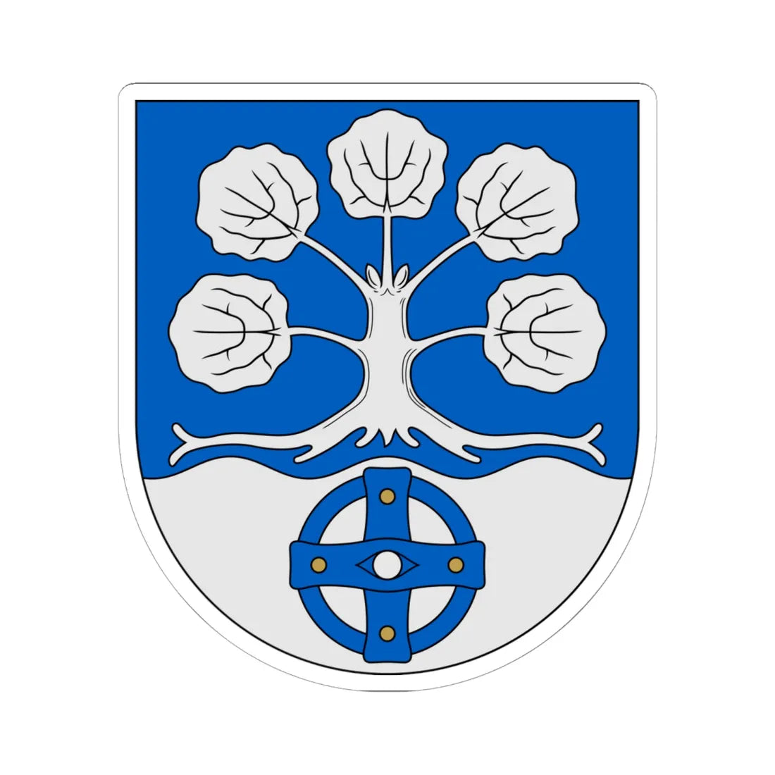 Haapavesi.vaakuna (Finland) (Coat of Arms) STICKER Vinyl Kiss-Cut Decal 6 Inch White - The Sticker Space