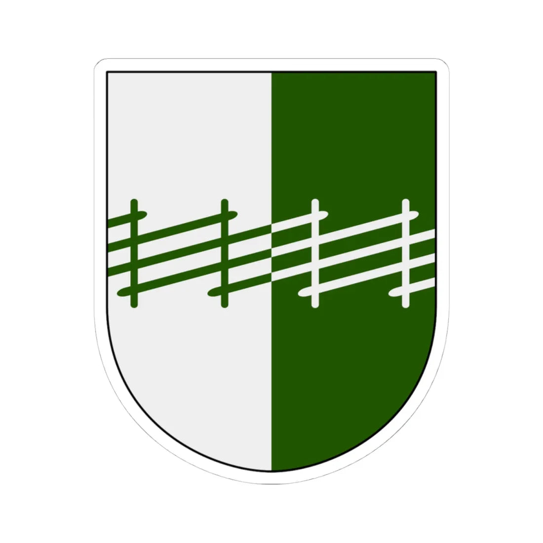Habo vapen (Sweden) (Coat of Arms) STICKER Vinyl Kiss-Cut Decal 4 Inch White - The Sticker Space