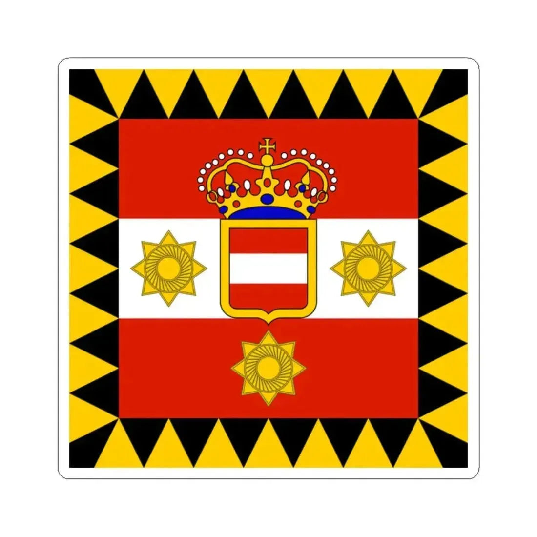 Habsburg Admirals Flag (Austria) STICKER Vinyl Kiss-Cut Decal 2 Inch White - The Sticker Space