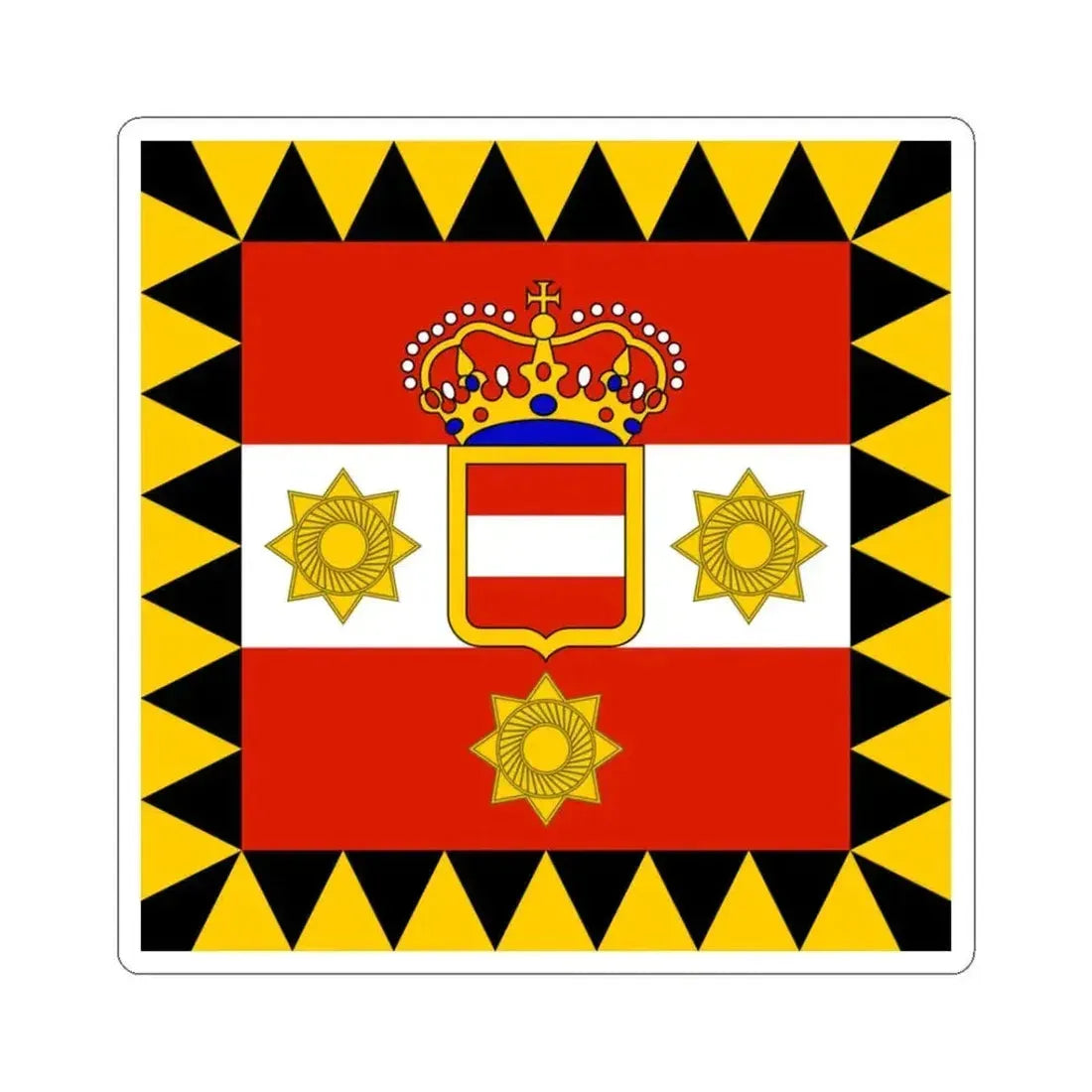 Habsburg Admirals Flag (Austria) STICKER Vinyl Kiss-Cut Decal 3 Inch White - The Sticker Space