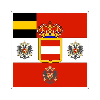 Habsburg Field Marshals Flag (Austria) STICKER Vinyl Kiss-Cut Decal 4 Inch White - The Sticker Space