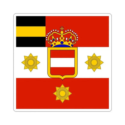 Habsburg Generals Flag (Austria) STICKER Vinyl Kiss-Cut Decal 3 Inch White - The Sticker Space