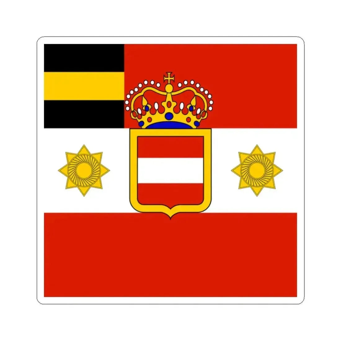 Habsburg Lieutenant Field Marshals Flag (Austria) STICKER Vinyl Kiss-Cut Decal 2 Inch White - The Sticker Space