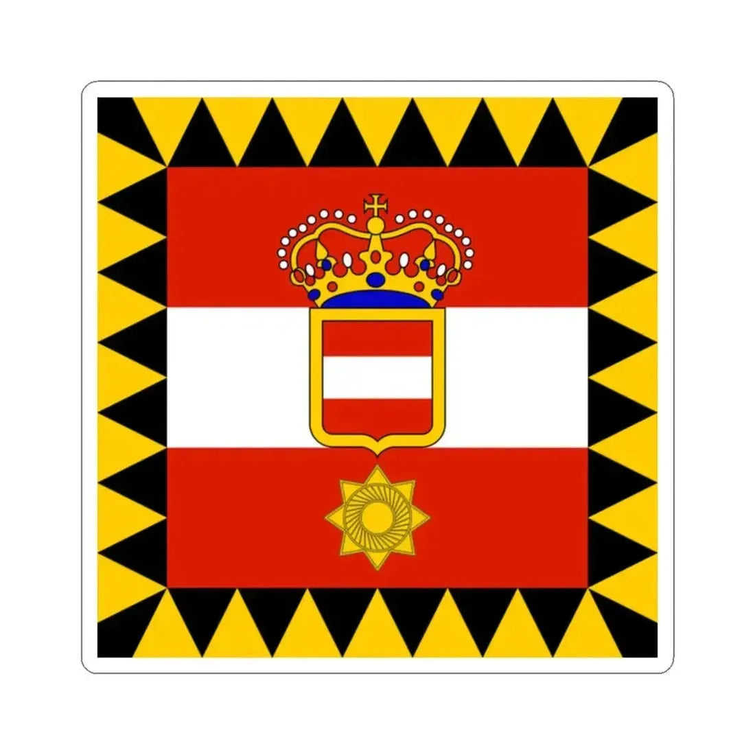 Habsburg Rear Admirals Flag (Austria) STICKER Vinyl Kiss-Cut Decal 2 Inch White - The Sticker Space