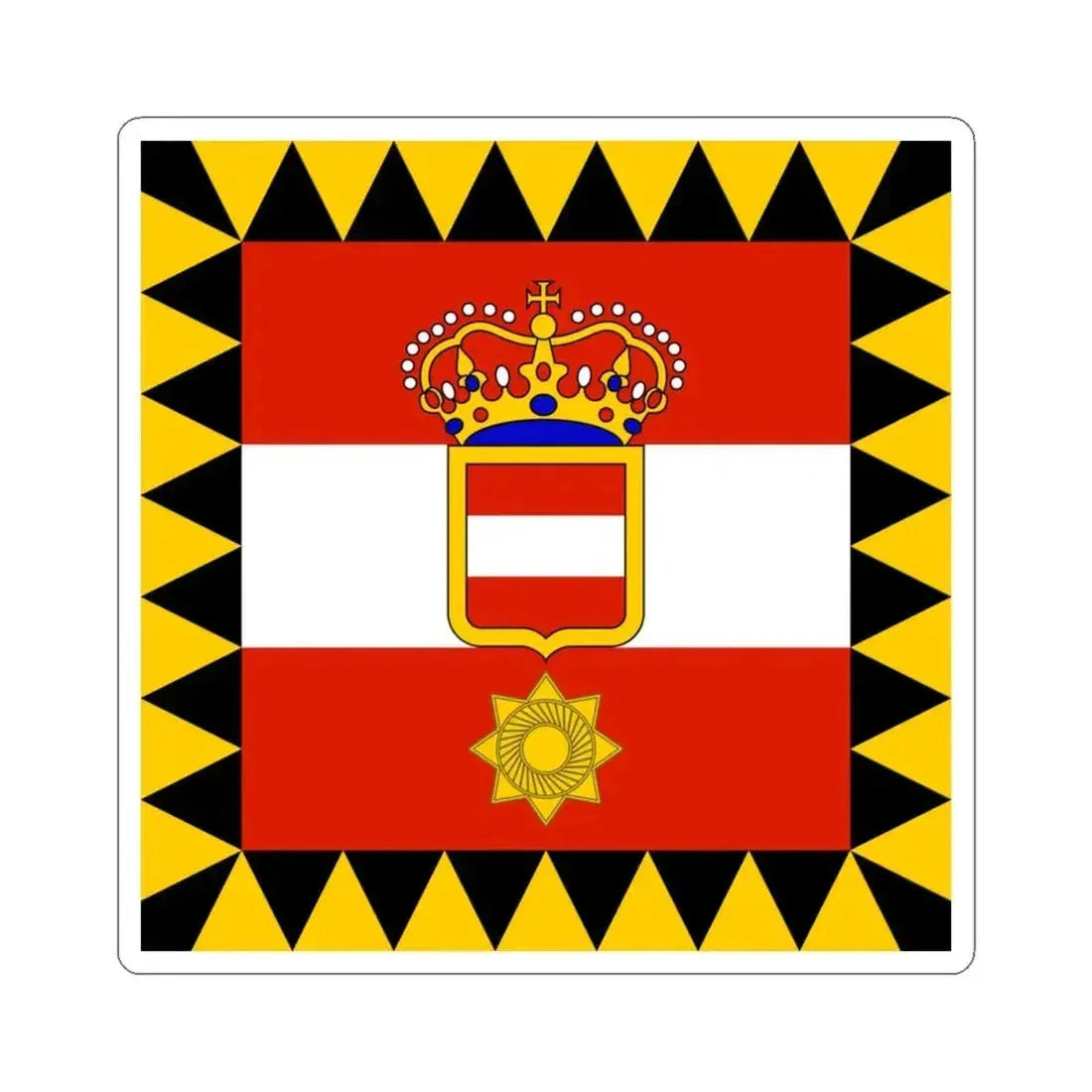 Habsburg Rear Admirals Flag (Austria) STICKER Vinyl Kiss-Cut Decal 4 Inch White - The Sticker Space