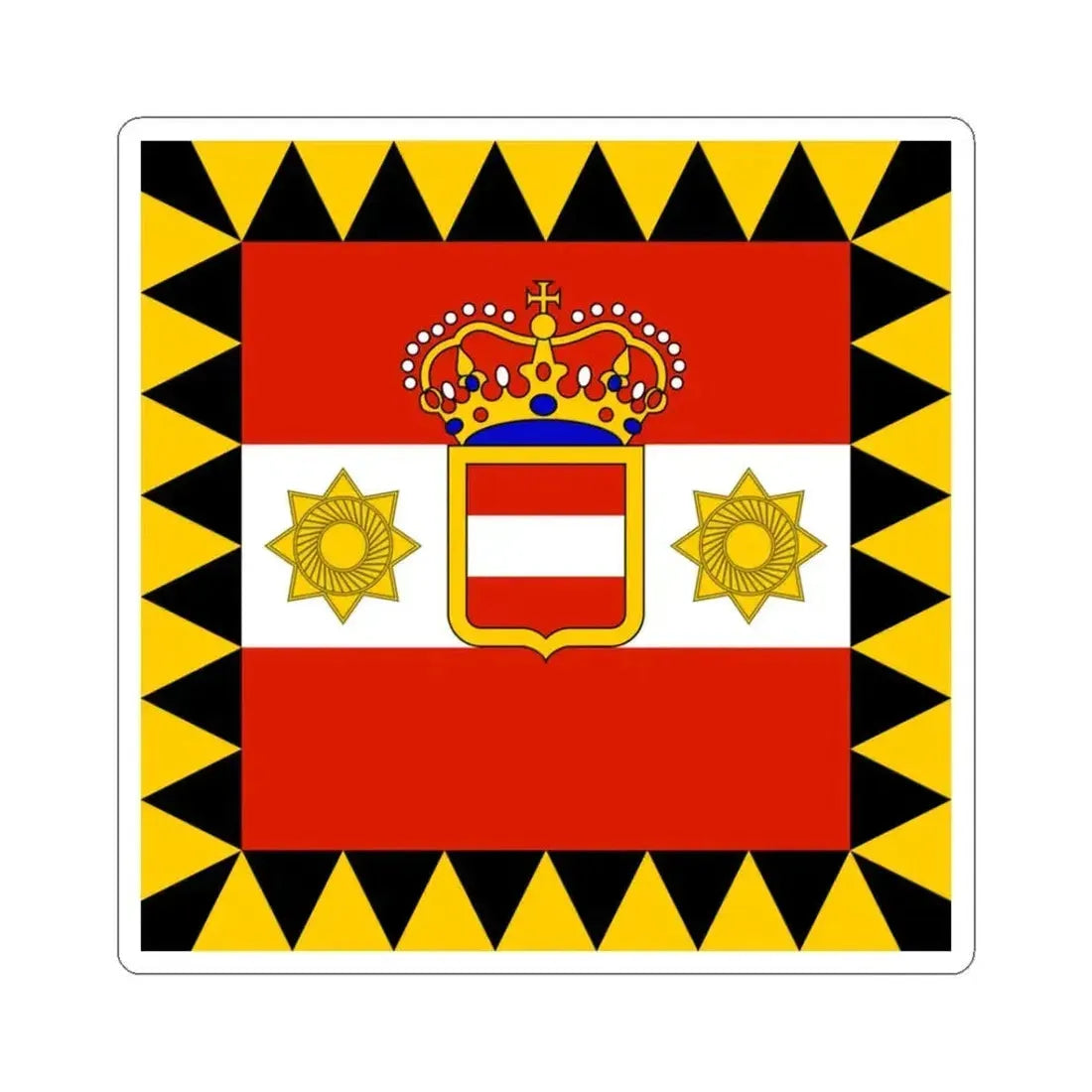 Habsburg Vice Admirals Flag (Austria) STICKER Vinyl Kiss-Cut Decal 3 Inch White - The Sticker Space