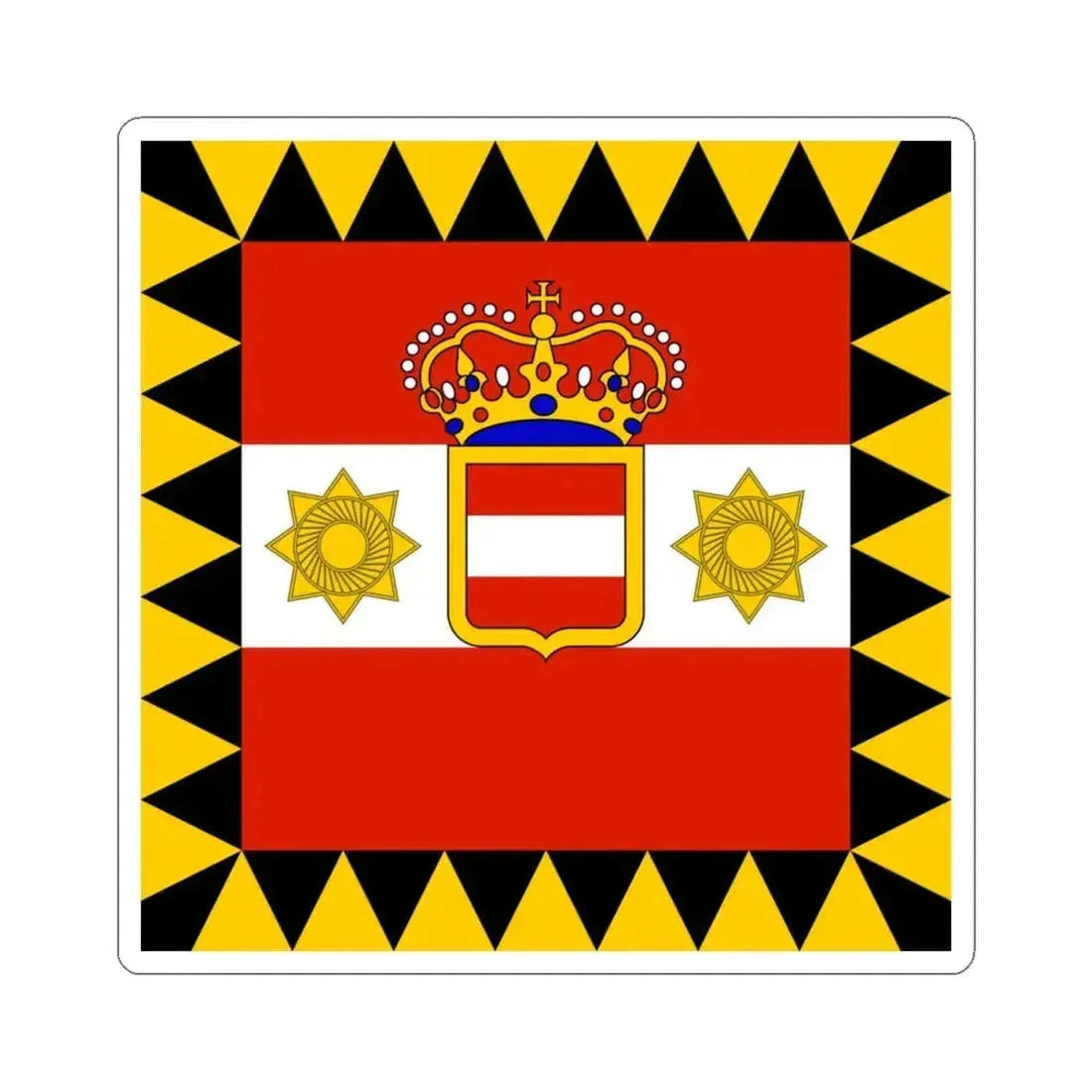 Habsburg Vice Admirals Flag (Austria) STICKER Vinyl Kiss-Cut Decal 4 Inch White - The Sticker Space