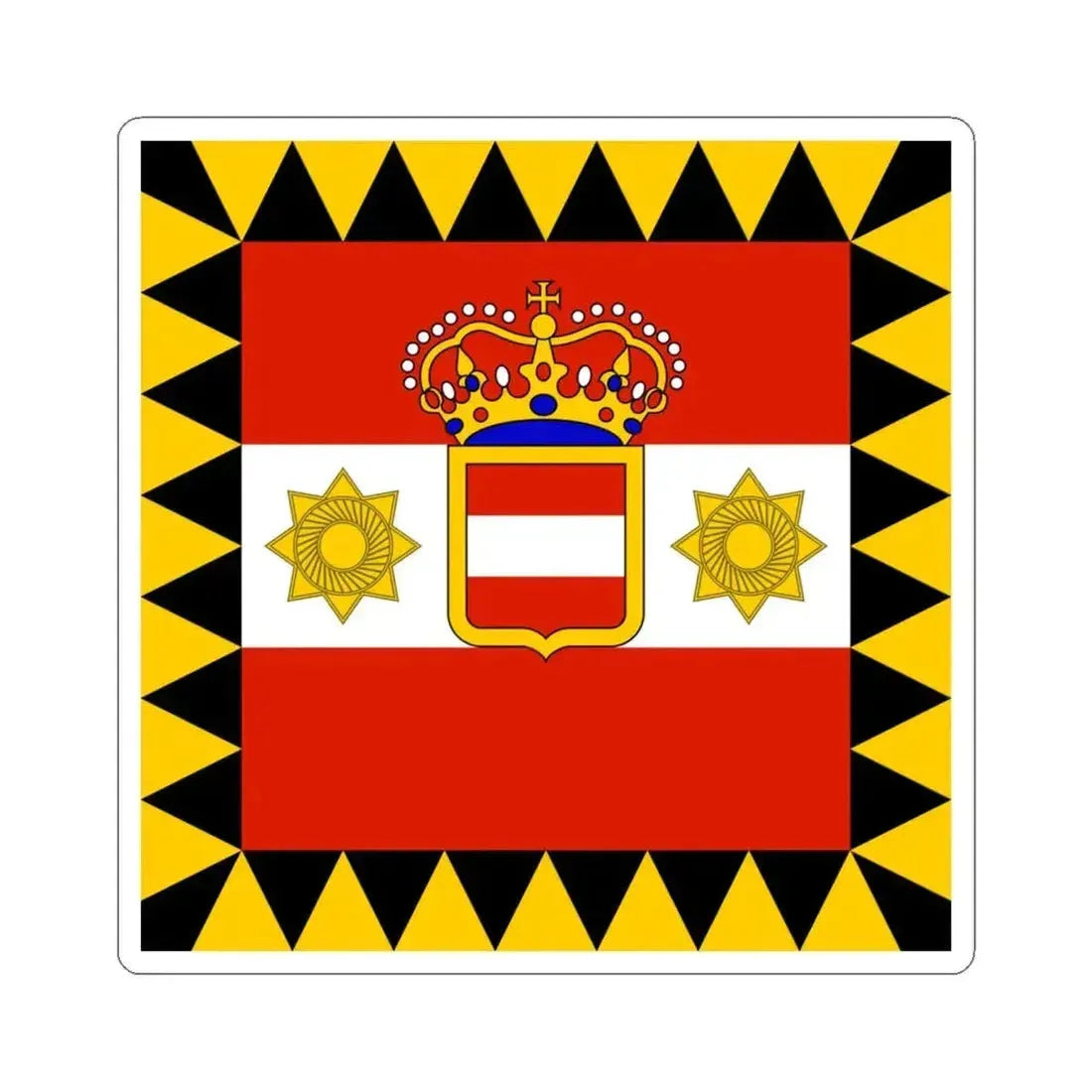 Habsburg Vice Admirals Flag (Austria) STICKER Vinyl Kiss-Cut Decal 6 Inch White - The Sticker Space