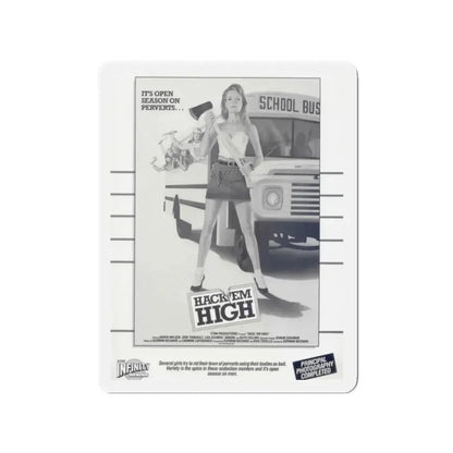 HACK'EM HIGH (CEMETERY HIGH) 1988 Movie Poster - Refrigerator Magnet 2 Inch - The Sticker Space