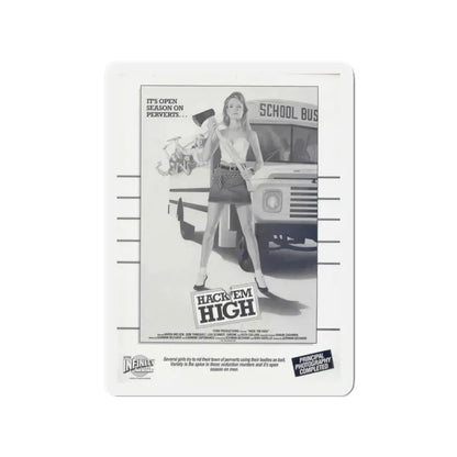 HACK'EM HIGH (CEMETERY HIGH) 1988 Movie Poster - Refrigerator Magnet 3 Inch - The Sticker Space