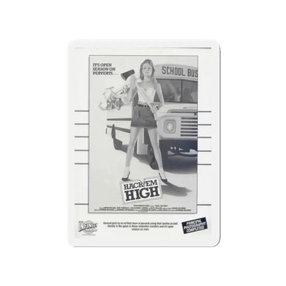 HACK'EM HIGH (CEMETERY HIGH) 1988 Movie Poster - Refrigerator Magnet 4 Inch - The Sticker Space