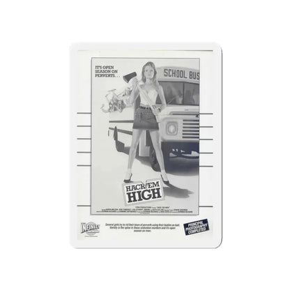 HACK'EM HIGH (CEMETERY HIGH) 1988 Movie Poster - Refrigerator Magnet 5 Inch - The Sticker Space